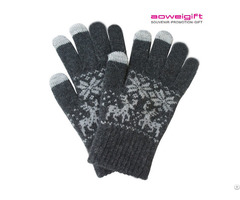 Winter Snow Warm Wool Glove Deer Knitted Lover Christmas Gift Touch Gloves