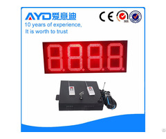 Red 12 Inch 7 Segment Gas Station Led Price Sign