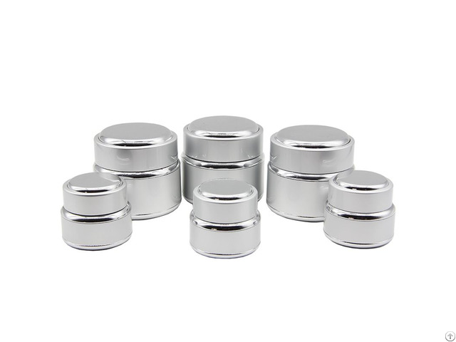 Silver Aluminum Cream Jar