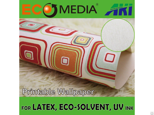 Hot Sale Self Adhesive Aki 001 Straw Texture Wall Paper For Wide Format Printer