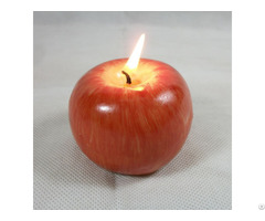 Custom Christmas Gift Apple Shaped Candle Decoration Red Wax Candles