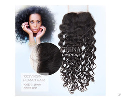 Curly Virgin Hair Brazilian Closure