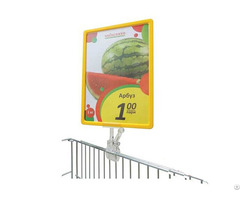 Supermarket Poster Display Frame Holder With Plastic Clip