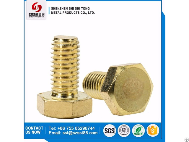 China Manufacturer Factory Supply Wire Fastener Brass Hex Head Bolts