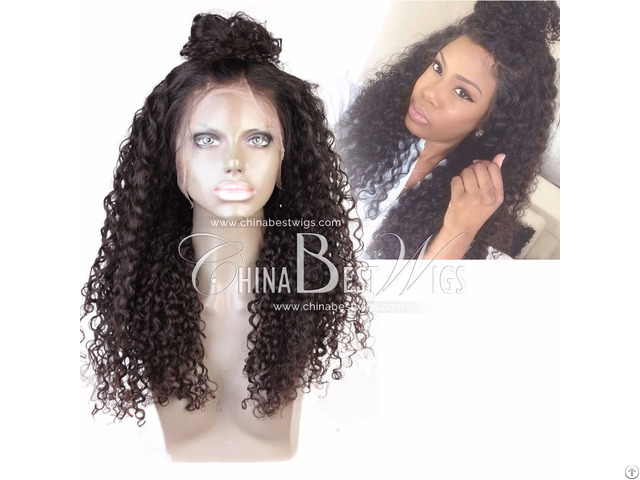 Curl Natural Indian Hair Full Lace Wigs On Sale