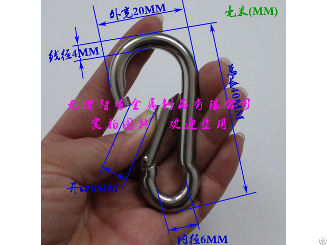 Wholesale Stainless Carabiner Spring Parachute Snap Hooks