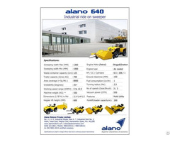 Alano640 Ride On Industrial Sweeper