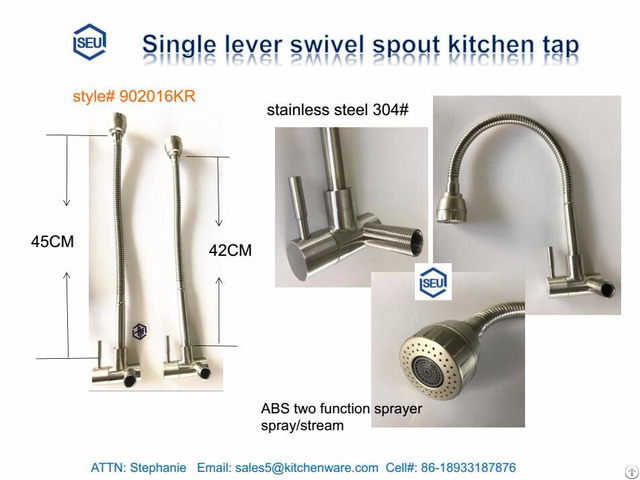 Stainless Steel In Wall Kitchen Tap