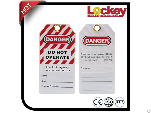 Oem Customized Safety Tags Plastic Tag