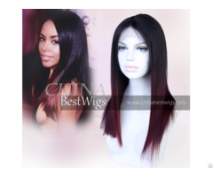 Ombre Straight Human Hair Lace Wig