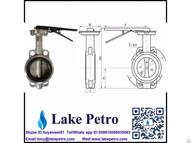 Butterfly Valve Wafer Type For Solid Control System