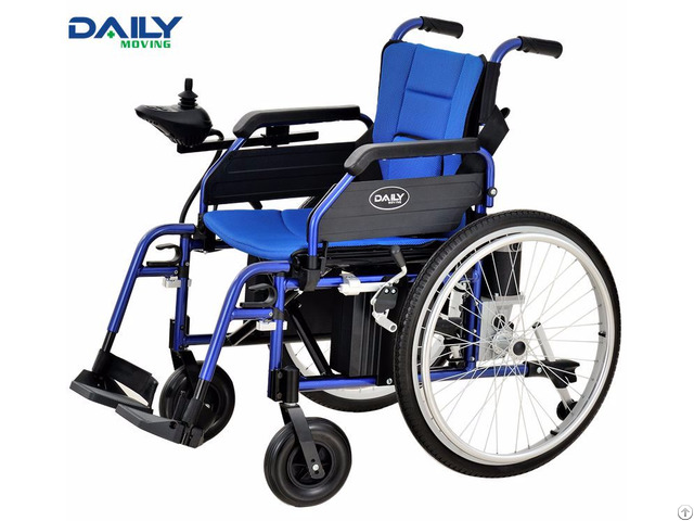 Twenty Four Inch Electric Power Wheelchair With Easy Folding Capability