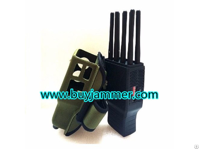 Handheld 8 Bands All Cellphone And Wifi Lojack Gps Signal Jammer With Nylon Case