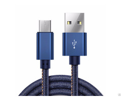 Jeans Stitched Usb Cable
