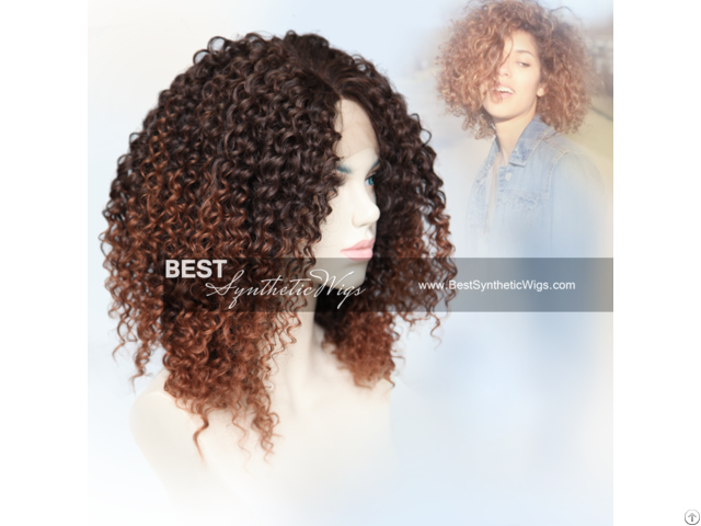 Ombre Curly Synthetic Lace Front Wig