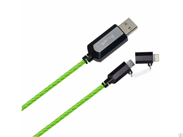 El Visible 8 Pin Lightning To Micro Usb Flowing Round Cable Ld003