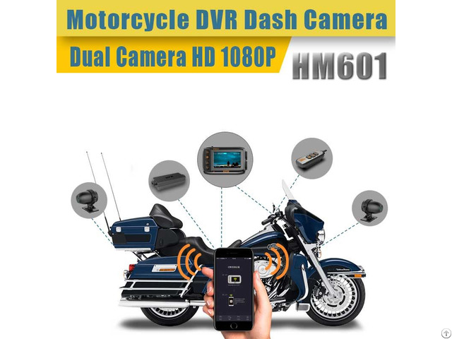 Hfk Hm601 Ip67 Waterproof Motorcycle Dvr Dash Camera With Dual 1080p Hd Lens