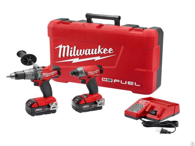 Milwaukee 2897 22 M18 Fuel Cordless Li Ion 2 Tool Combo Kit Drill Impact