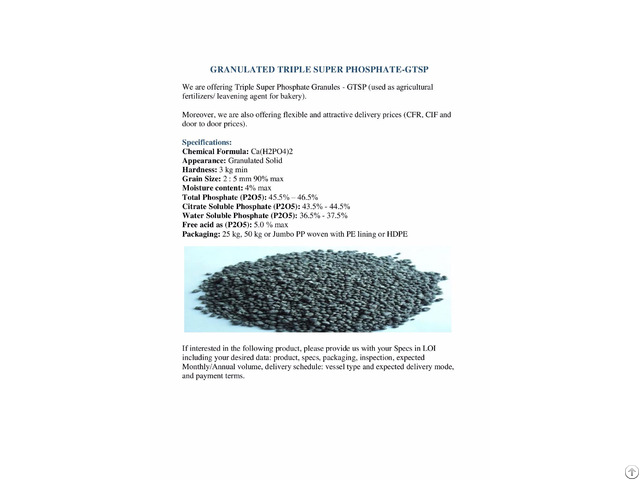 Triple Super Phosphate Granules