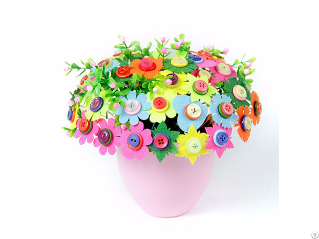 Cloth Button Diy Flower Craft