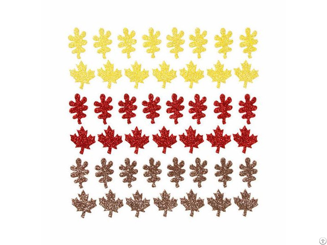 Maple Leaft Color Glitter Stickers