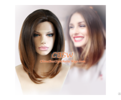 Short Ombre Synthetic Lace Front Wig