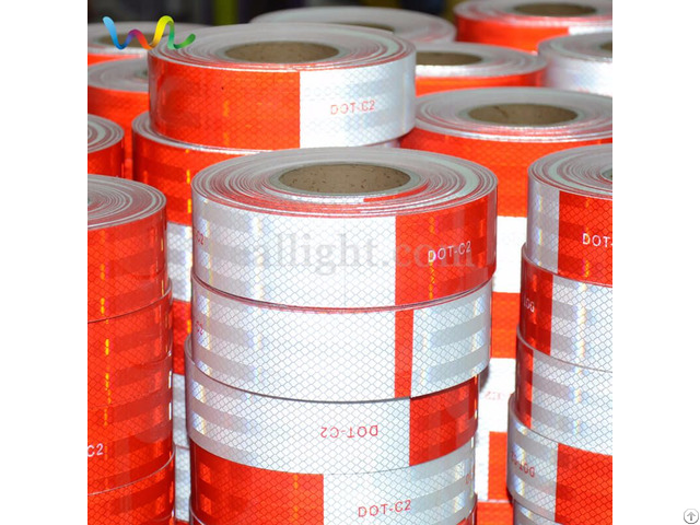 Red And White Dot C2 Reflective Tape For Trailers