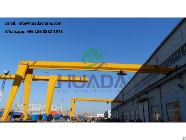 Workshop Indoor Single Girder Semi Goliath Crane 10 Ton