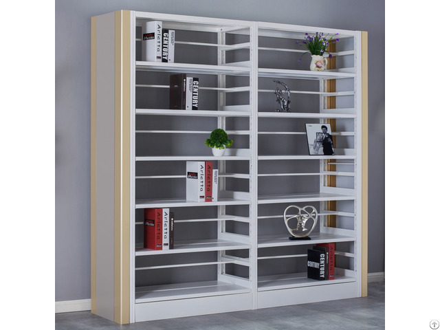 Titanium Alloy Laeral Plate Metal Double Side Library Book Display Shelves