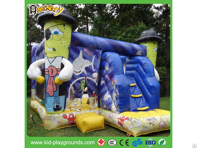 Wholesale 0 55mm Pvc Tarpaulin Spongebob Bounce Toys Inflatable Combo