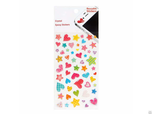 Reusable Cartoon Stars Heart Mobile Phone Stickers