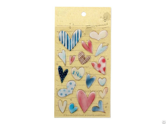 Heart Love 3d Resin Stickers 18 Pcs