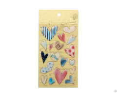Heart Love 3d Resin Stickers 18 Pcs