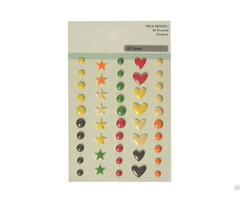 Heart Colorful Drops 3d Epoxy Crystal Stickers