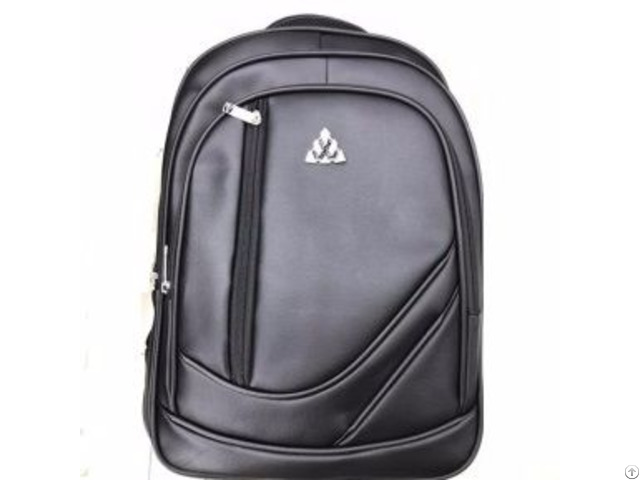 Business Pu Leather Backpack 15 6 Inch Notebook Computer Accessory Laptop Bag For College Travel