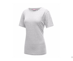 Short Sleeve Round Neck Cotton Tri Blend Summer T Shirt Top