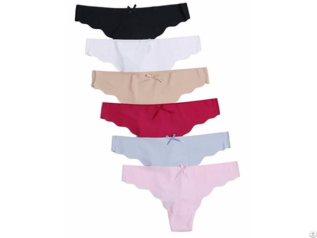 Women Seamless Invisible Thong Panty Brief Wave Edge Underwear