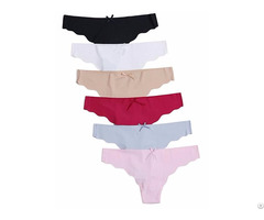 Women Seamless Invisible Thong Panty Brief Wave Edge Underwear