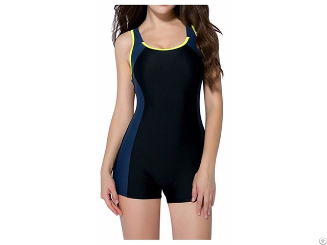 Women S One Piece Swimsuit Boyleg Sports Swimwear