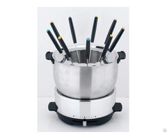 Electric Multi Function Hot Pot Stainless Steel Fondue Set