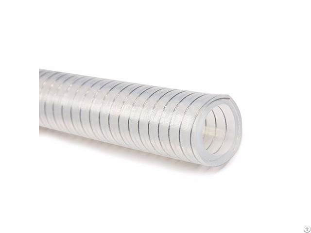 Type Tso Transparent Stainless Steel Helix Reinforced Silicone Hose