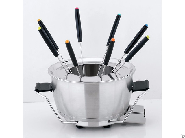 Le Creuset Fondue Set With 6 Forks And Party Serving Tray