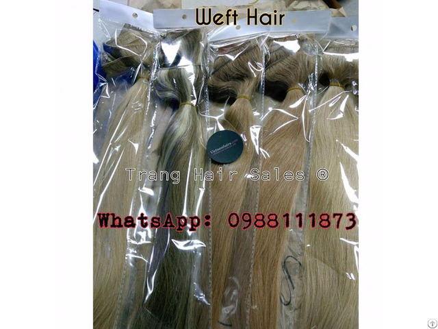 Super Double Drawn Remy Weft Hair Full Cuticle No Chemicals Dyeable