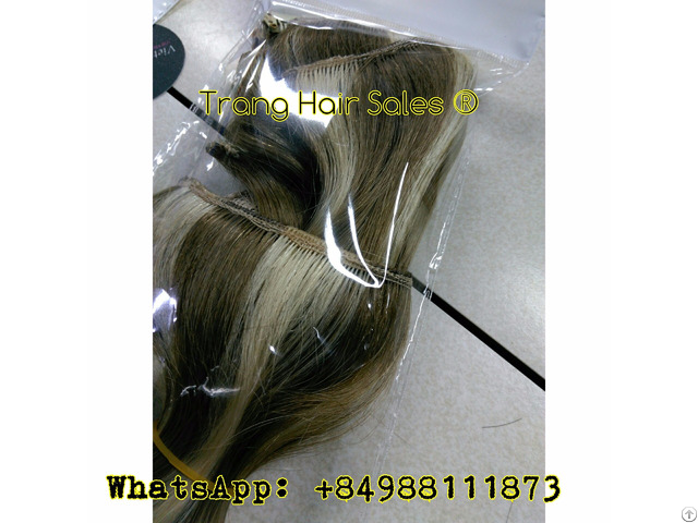 Full Double Drawn Remy Weft Hair Gold Supplier