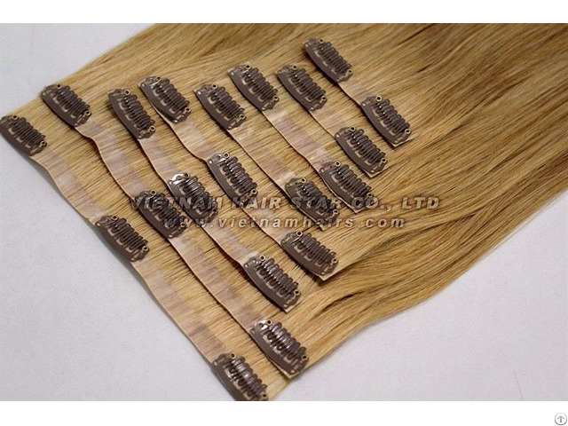 Pu Clip In Hair Extensions Wholesale Price Top Best Quality Gold Supplier