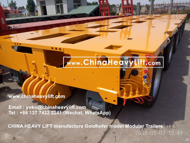 Compatible Goldhofer Type Hydraulic Multi Axle Platform Vehicle Modular Trailer