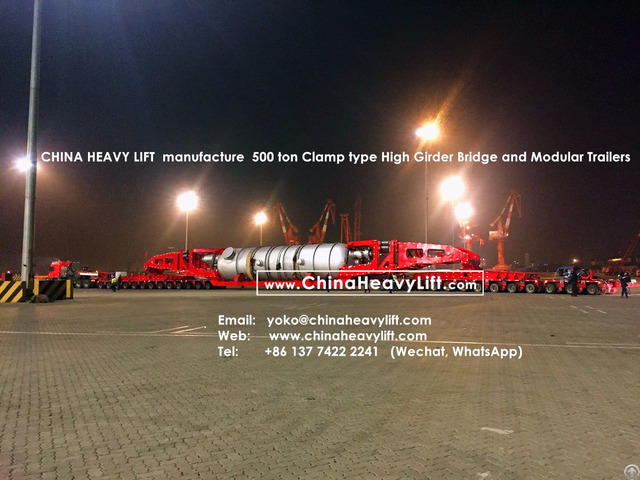 Chinaheavylift Manufacture 500 Ton Goldhofer Type Modular Trailer And High Girder Bridge