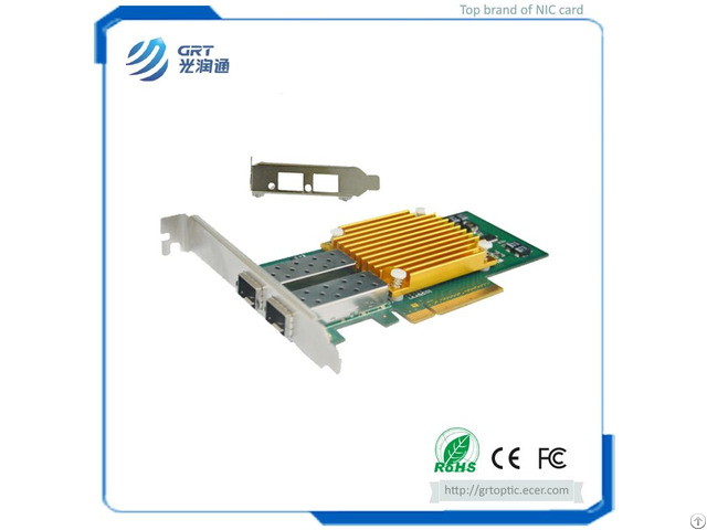 F1002e 10gigabit Intel 82599es Dual Port Fiber Ethernet Pcie Nic Network Server Adapter