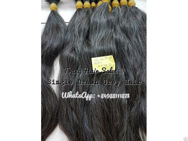 Single Drawn Grey Hair Wholesale Price