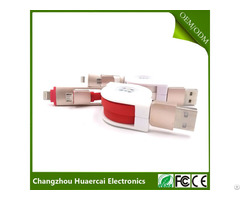 Good Price 2 In 1 Retractable Usb Cable For Iphone Android